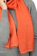 Cachemire et Soie pull femme scarva orange ensoleillee 170x25cm